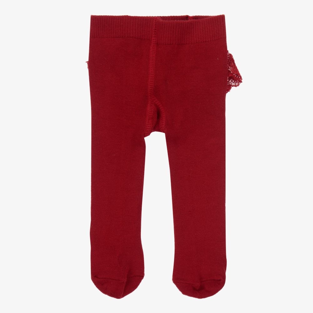 Red ruffle leggings online