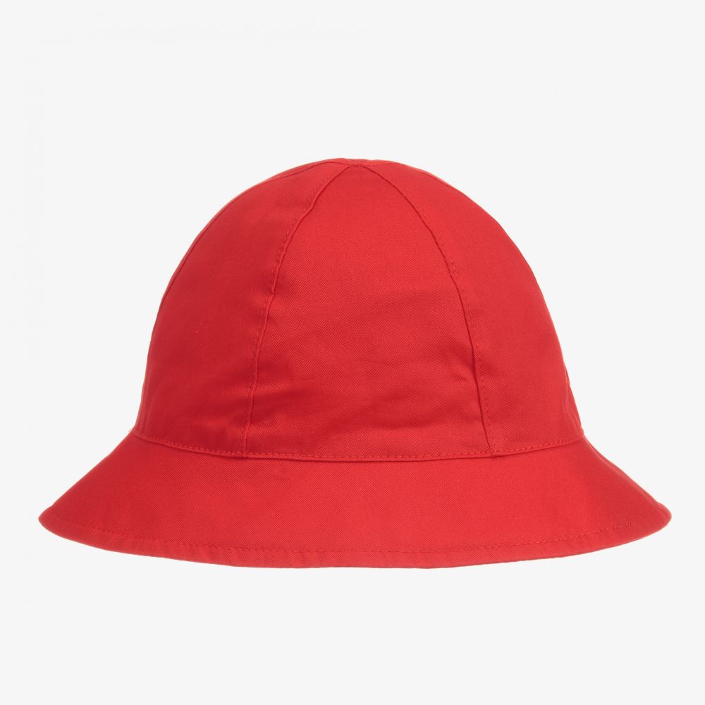 Mayoral - قبعة قطن مستدام لون أحمر للمولودات | Childrensalon