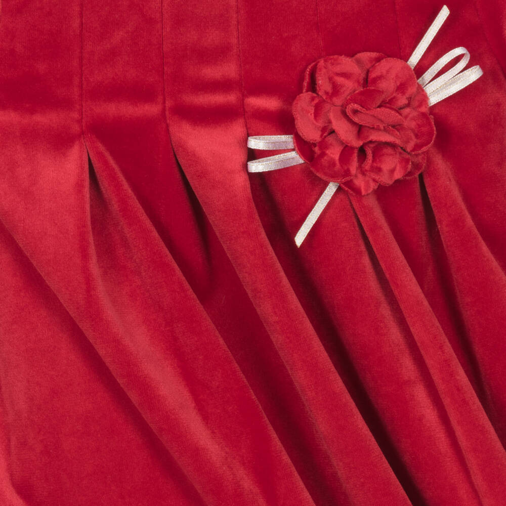 Mayoral-Baby Girls Red Velvet Dress | Childrensalon Outlet