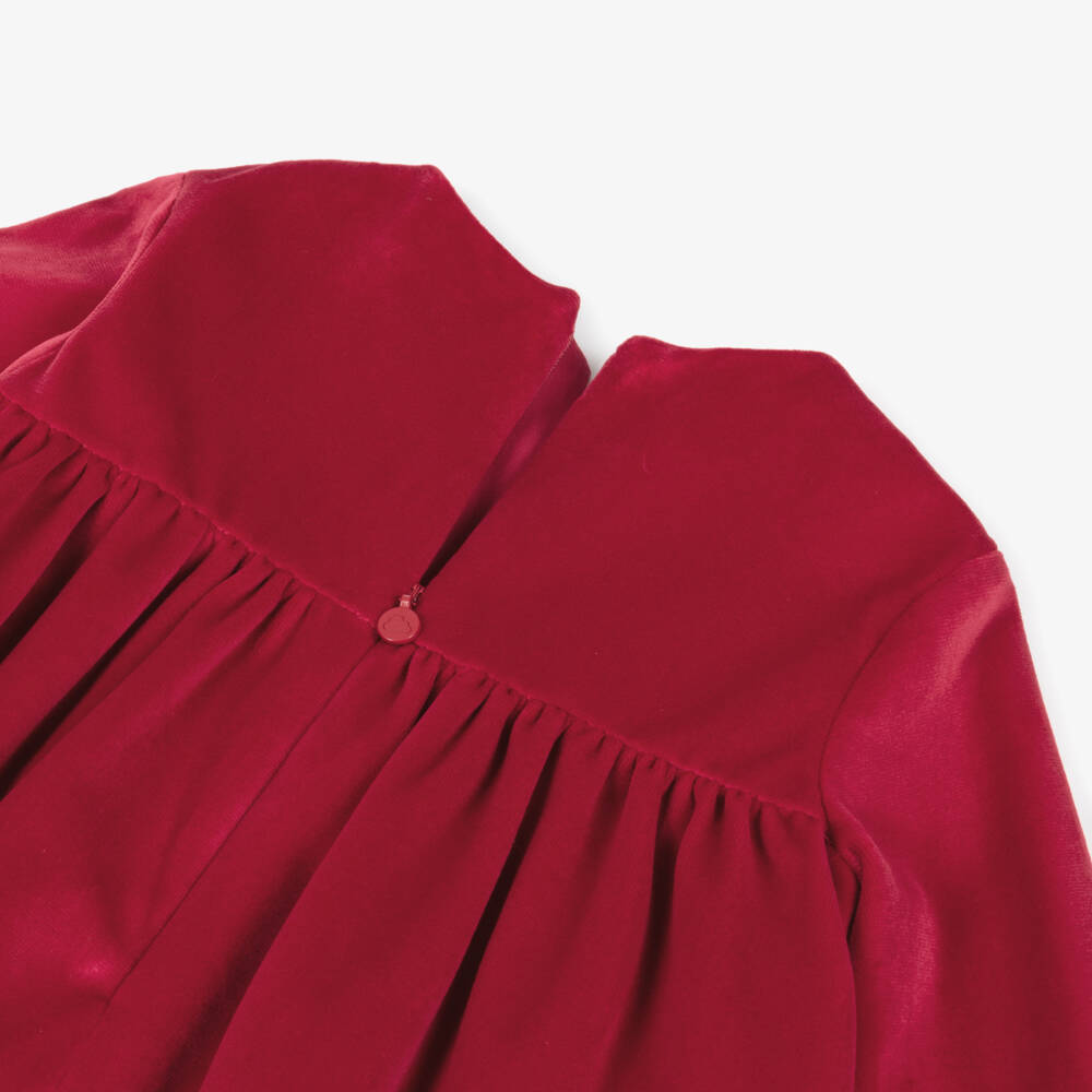 Mayoral Newborn-Baby Girls Red Velvet Dress | Childrensalon Outlet