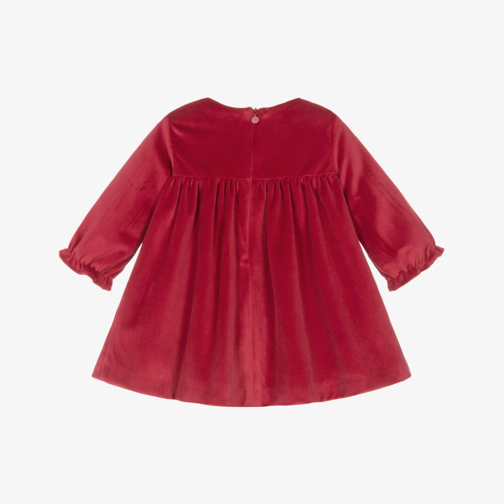 Mayoral Newborn-Baby Girls Red Velvet Dress | Childrensalon Outlet
