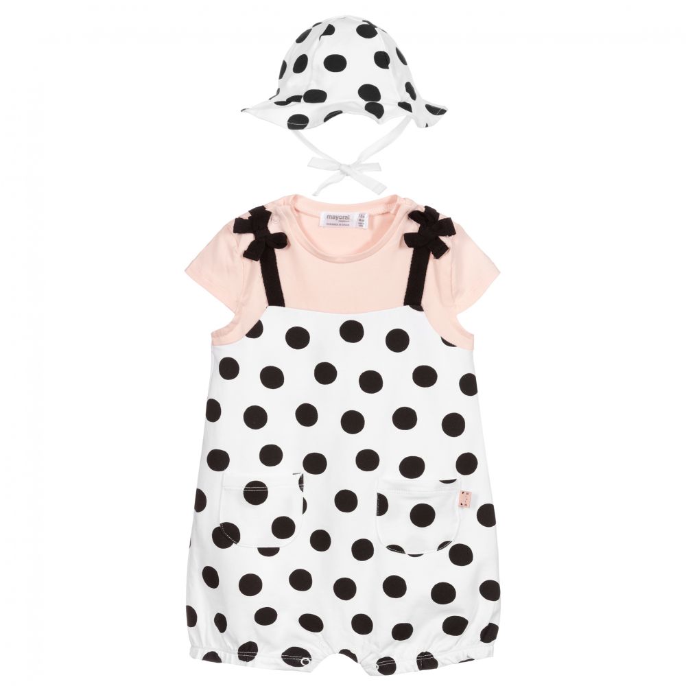 Mayoral Newborn-طقم تبّان قطن جيرسي لون أبيض و أسود | Childrensalon Outlet