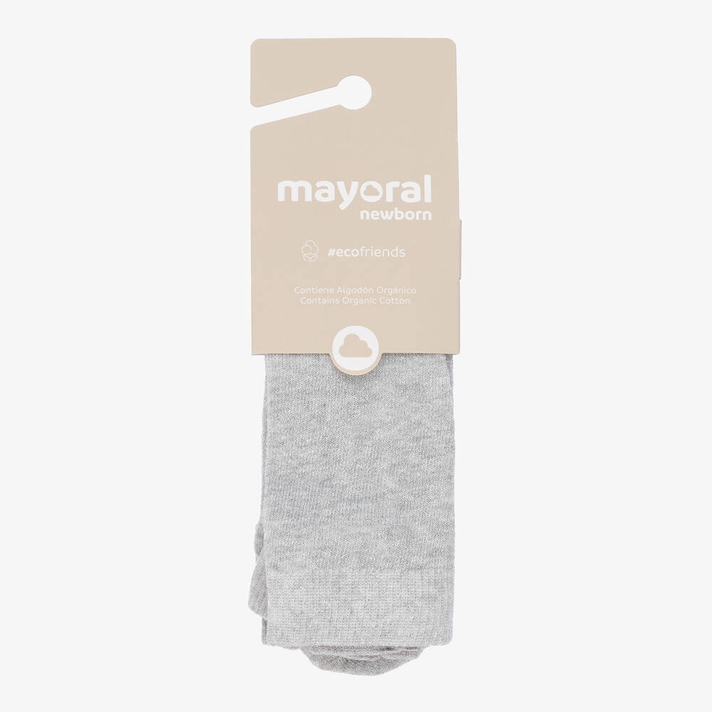 Mayoral Newborn Baby Girls Silver Tights Set