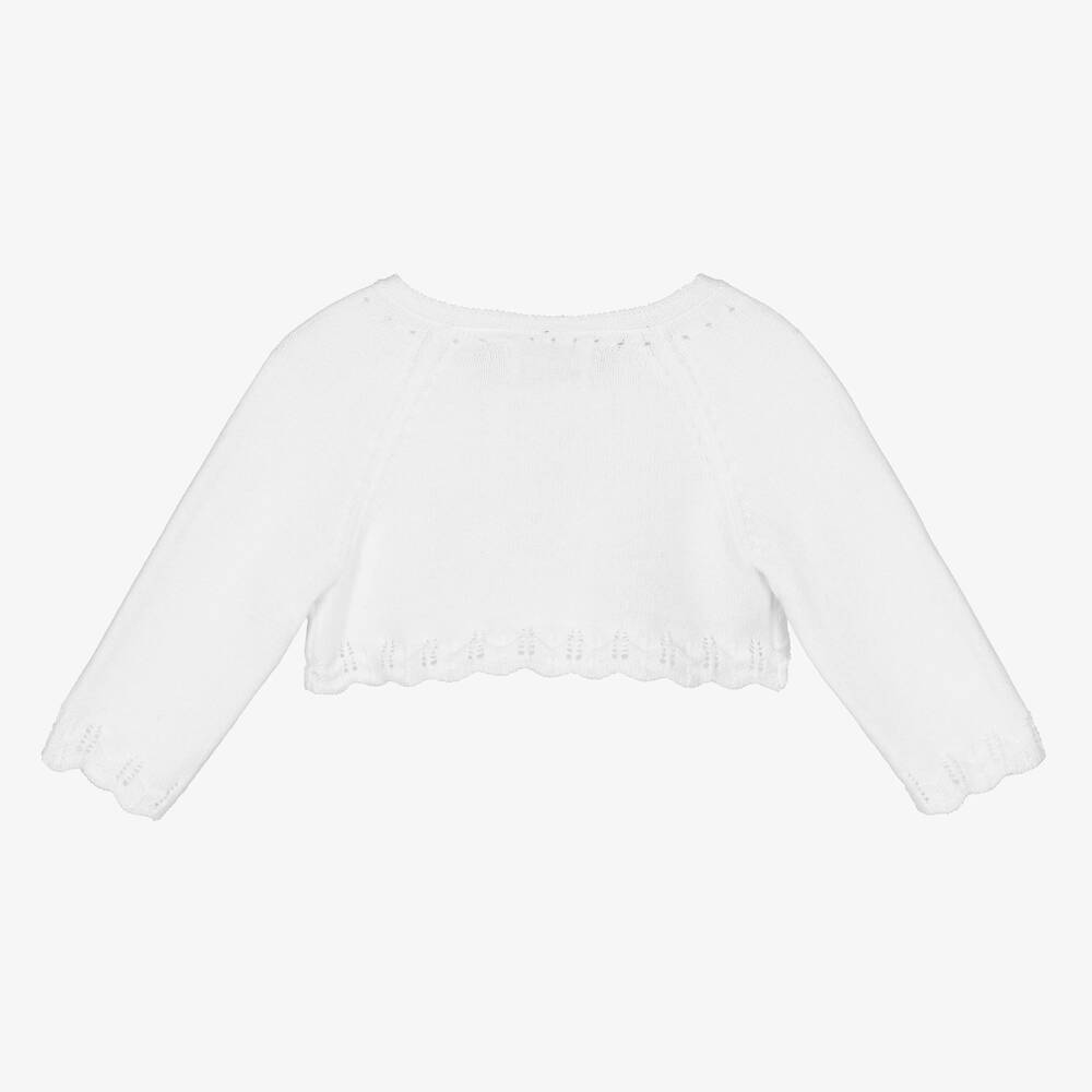 Mayoral Baby Girls White Bolero Cardigan Childrensalon Outlet