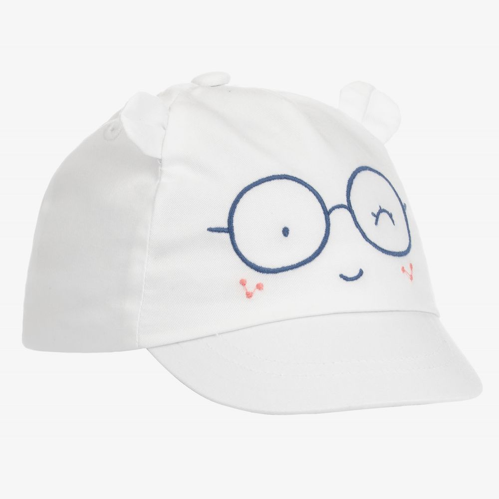 Mayoral Newborn - Casquette blanche en coton Bébé fille  | Childrensalon