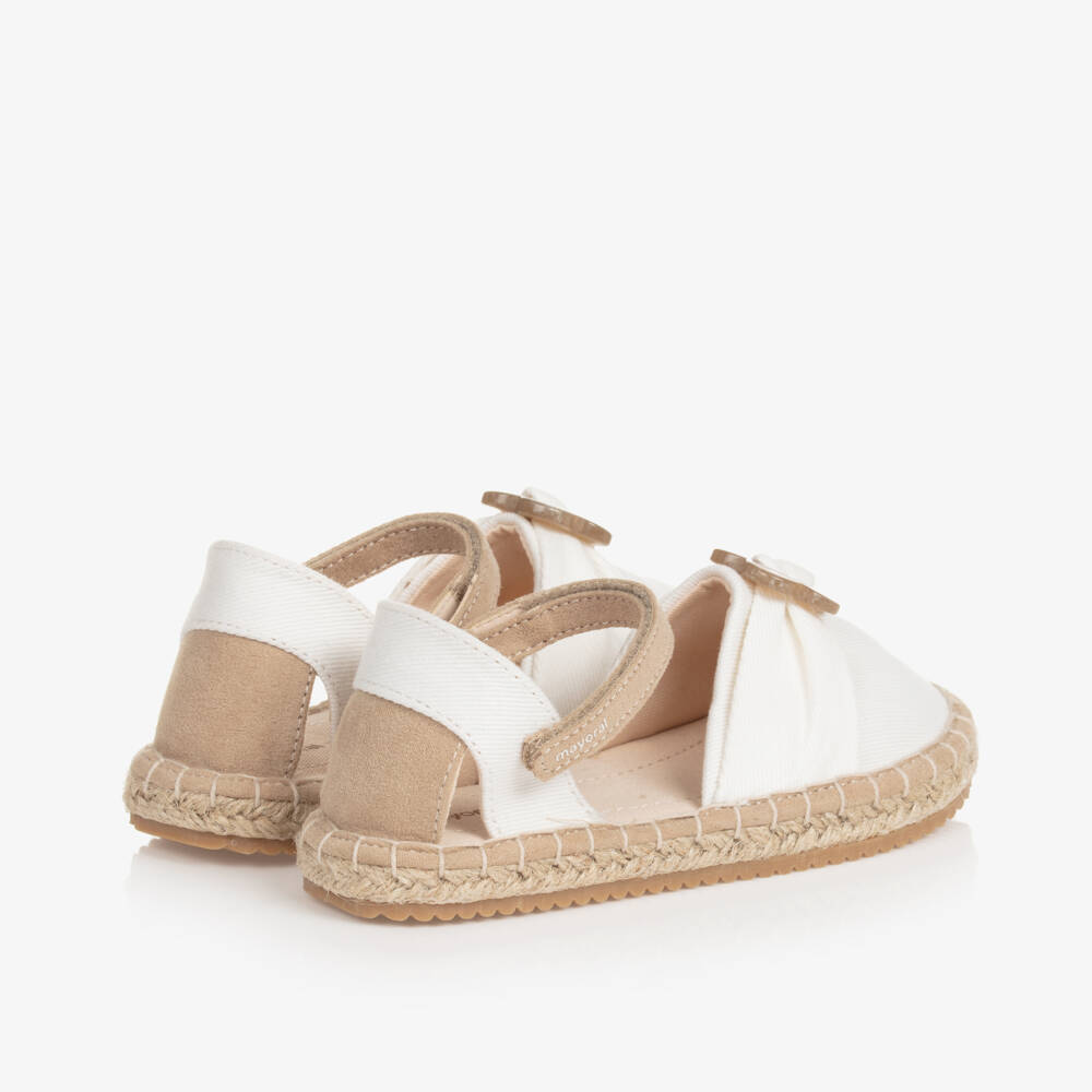 Mayoral-Baby Girls White Espadrille Sandals | Childrensalon Outlet