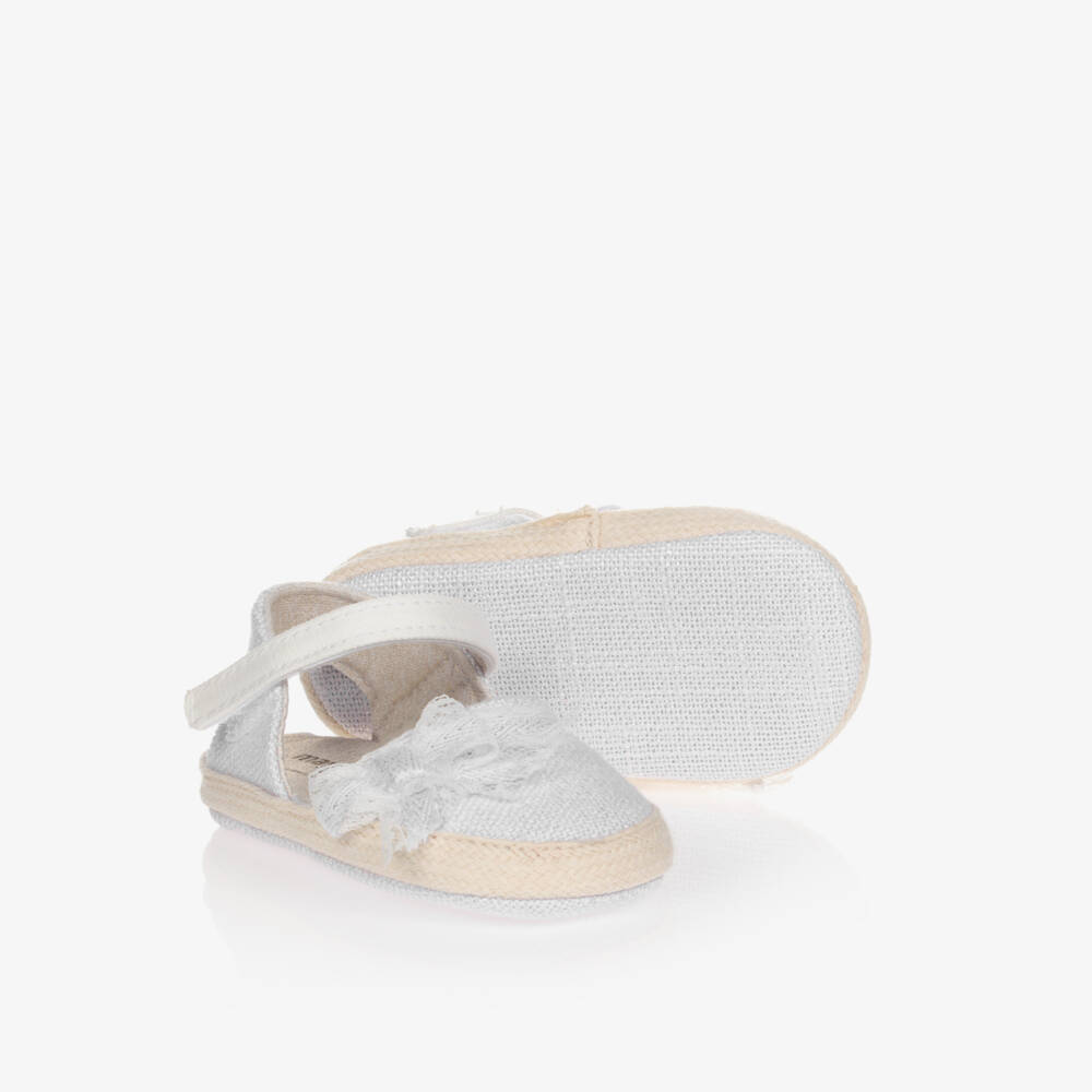 Mayoral Newborn-Baby Girls White Espadrilles  | Childrensalon Outlet