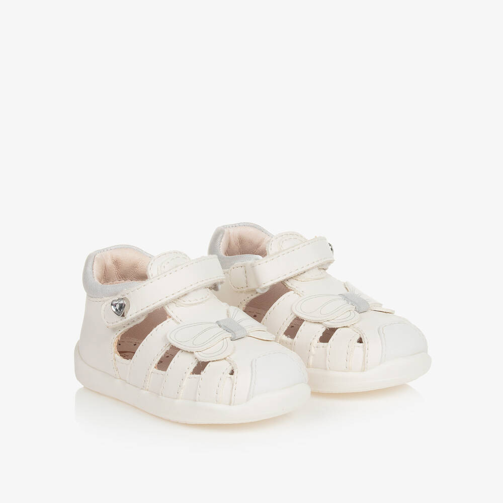 Mayoral Baby Girls White Leather First Walker Shoes Childrensalon Outlet