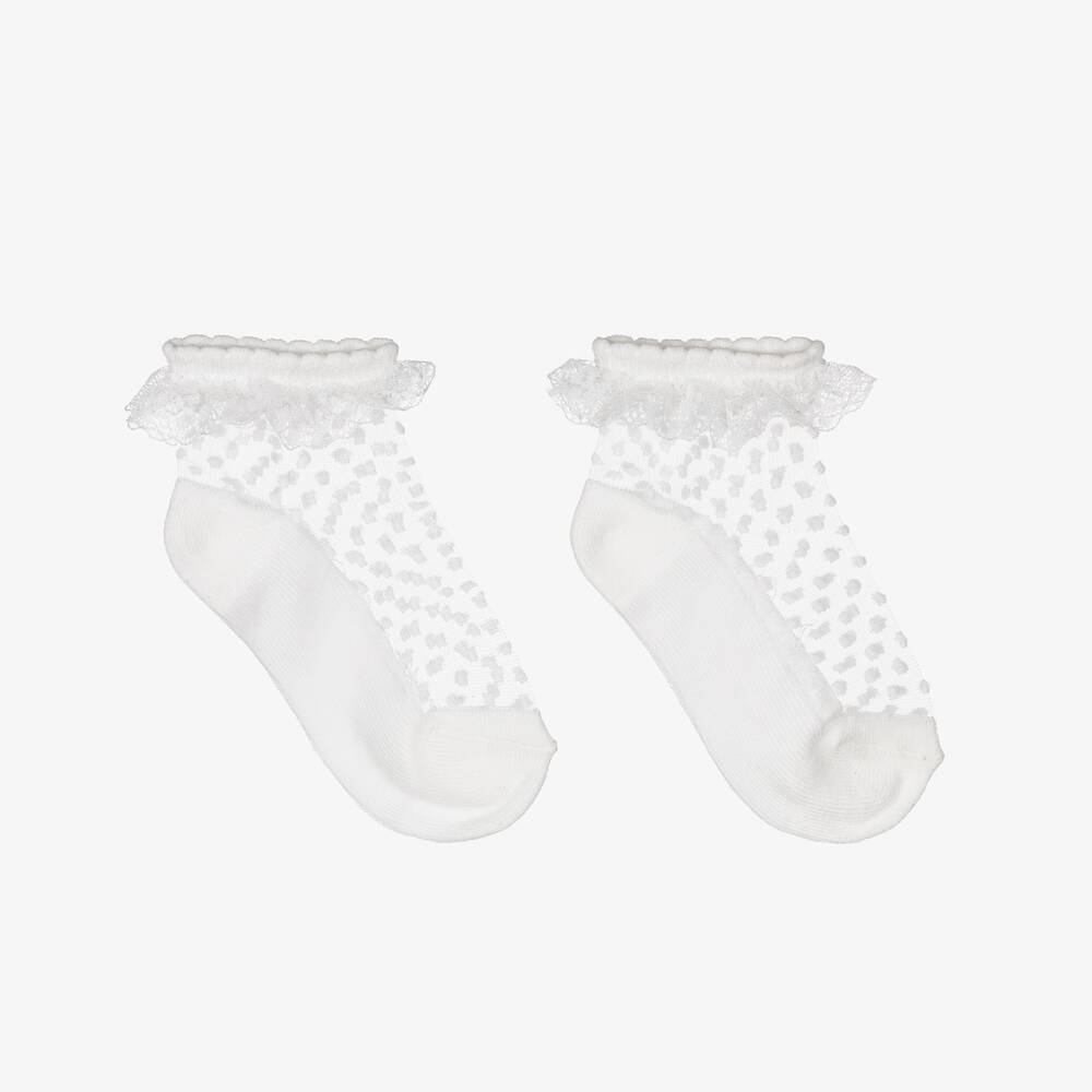 Mayoral - Weiße Plumetis-Socken für Babys | Childrensalon