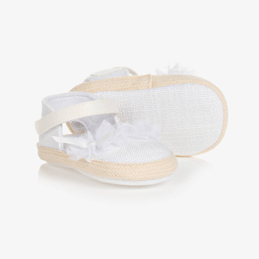 Mayoral - Espadrilles blanches bébé fille | Childrensalon