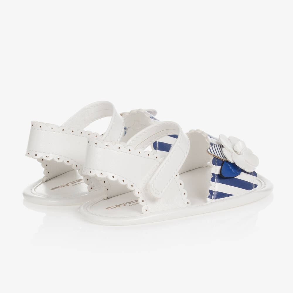 Mayoral-Baby Girls White Pre-Walker Sandals | Childrensalon Outlet