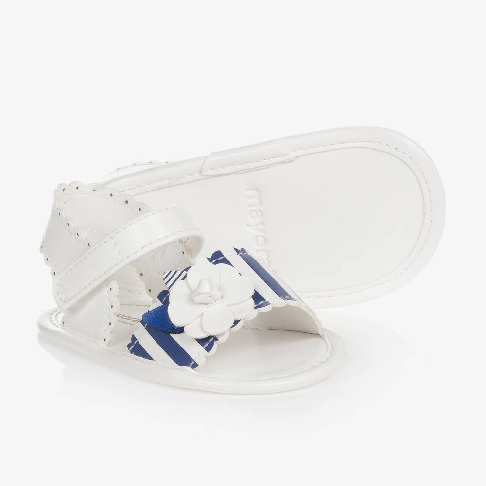 Mayoral - Baby Girls White Pre-Walker Sandals | Childrensalon