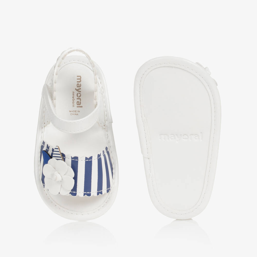 Mayoral-Baby Girls White Pre-Walker Sandals | Childrensalon Outlet