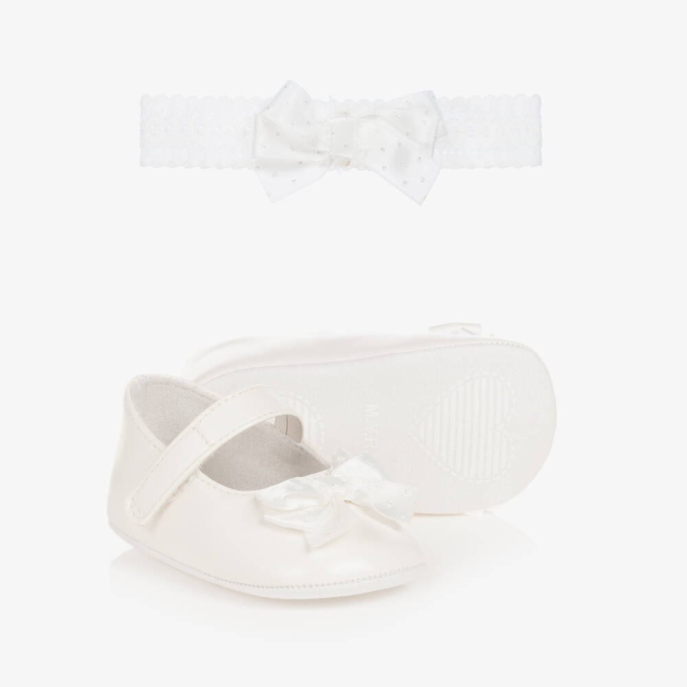 Mayoral-Baby Girls White Pre-Walker Set | Childrensalon Outlet