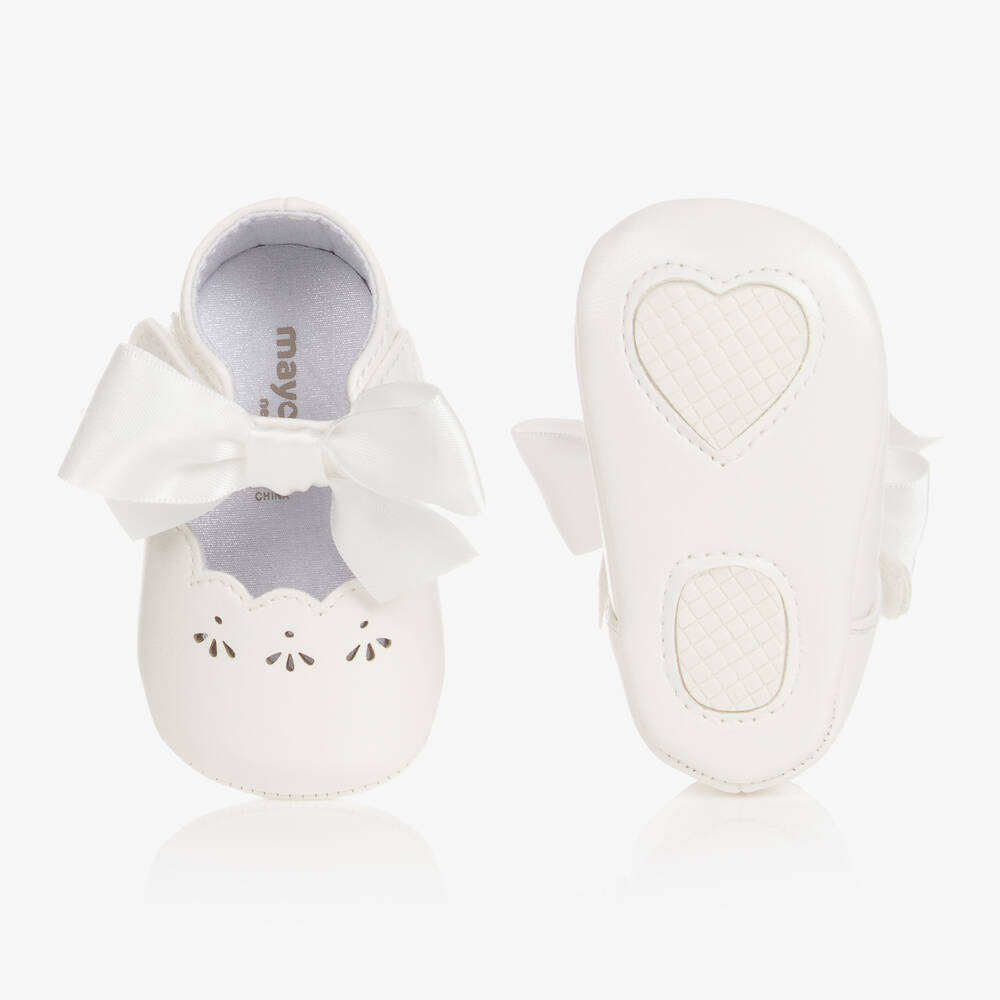 Mayoral - Baby Girls White Pre-Walker Shoes | Childrensalon Outlet