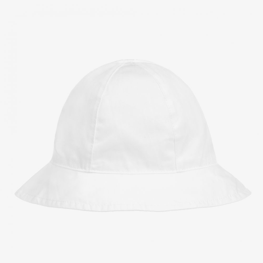 Mayoral - Baby Girls White Sun Hat | Childrensalon