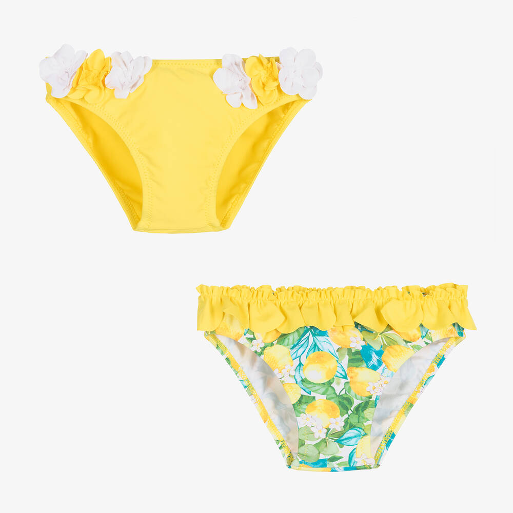 Mayoral - Baby Girls Yellow Bikini Bottoms (2 Pack) | Childrensalon