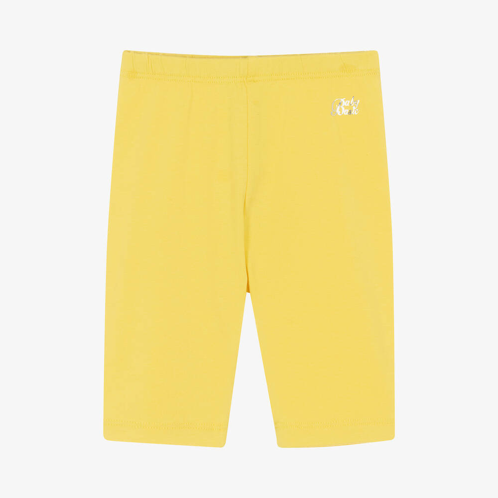 Baby Girls Yellow Cotton Leggings