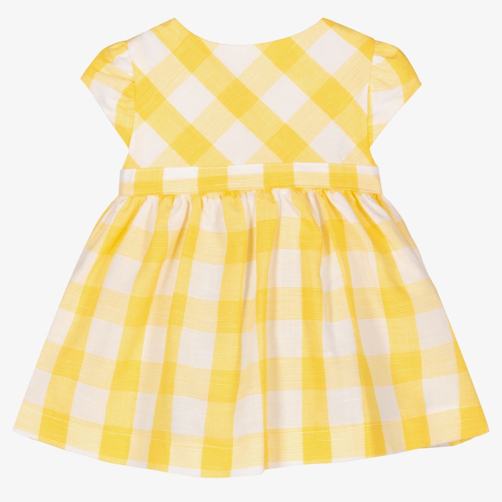 Mayoral Newborn - Baby Girls Yellow Dress Set | Childrensalon Outlet