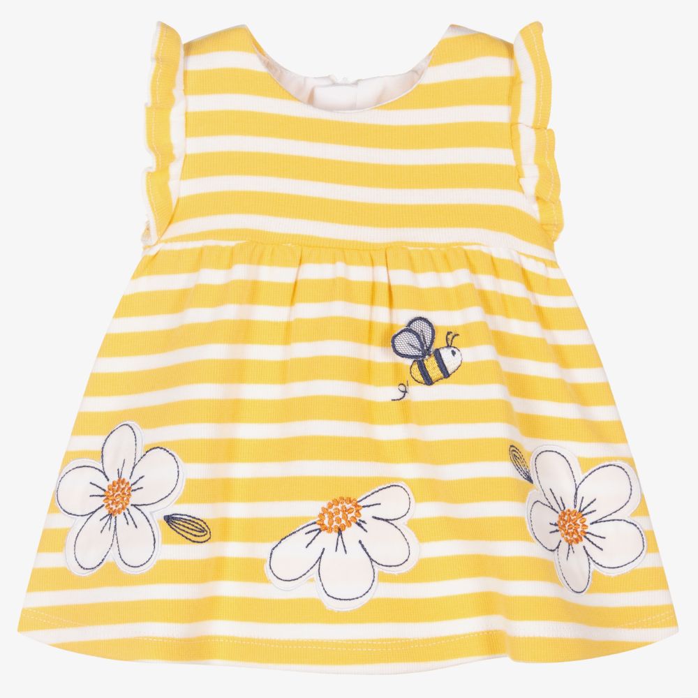 Mayoral Newborn - Robe jaune en jersey Bébé | Childrensalon