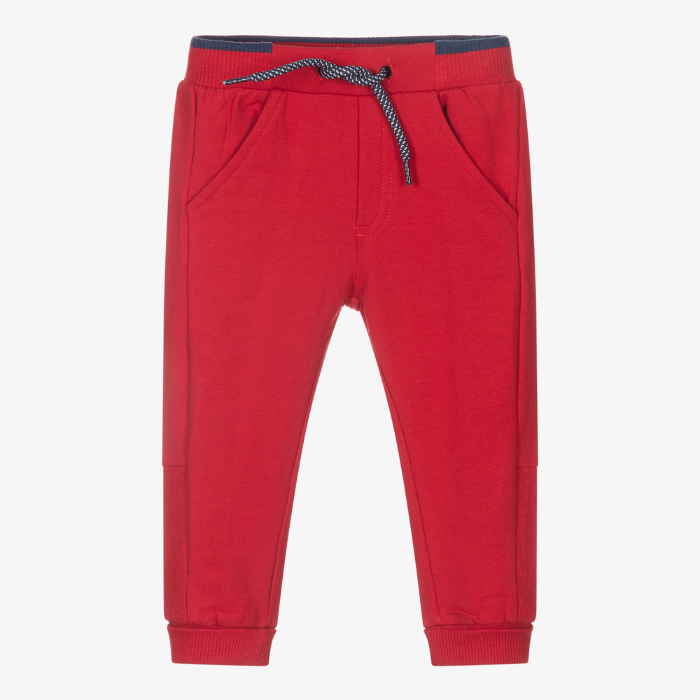 Mayoral Newborn - Baby Red Cotton Joggers | Childrensalon