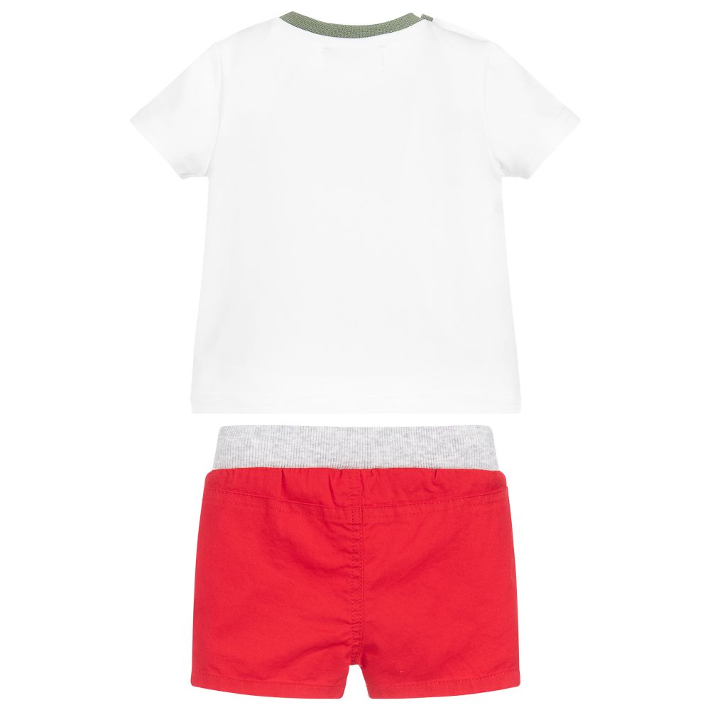 Mayoral Для новорожденных-Baby Red & White Shorts Set | Childrensalon Outlet