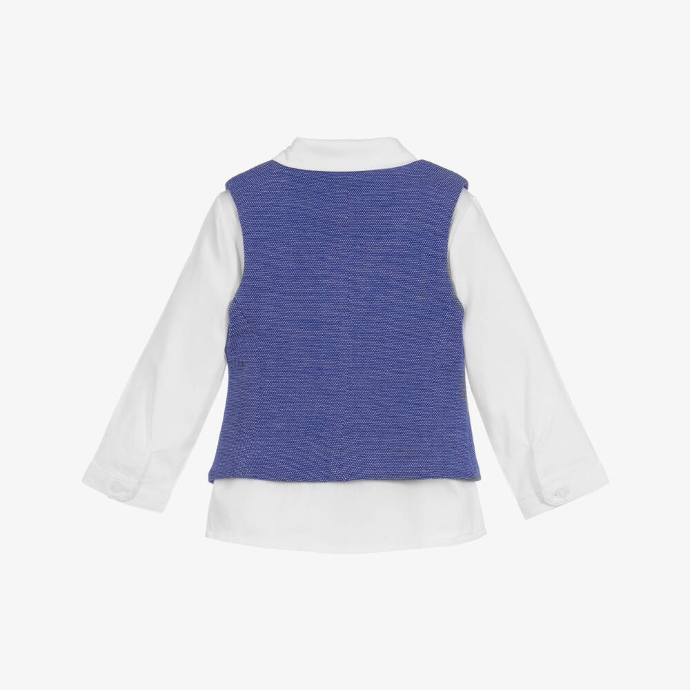 Mayoral Newborn-Baby Shirt & Waistcoat Set | Childrensalon Outlet