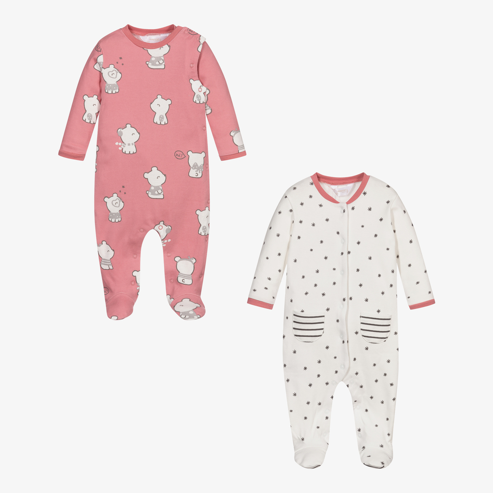 Mayoral Newborn - Ensembles grenouillère et bavoir (x 2) | Childrensalon