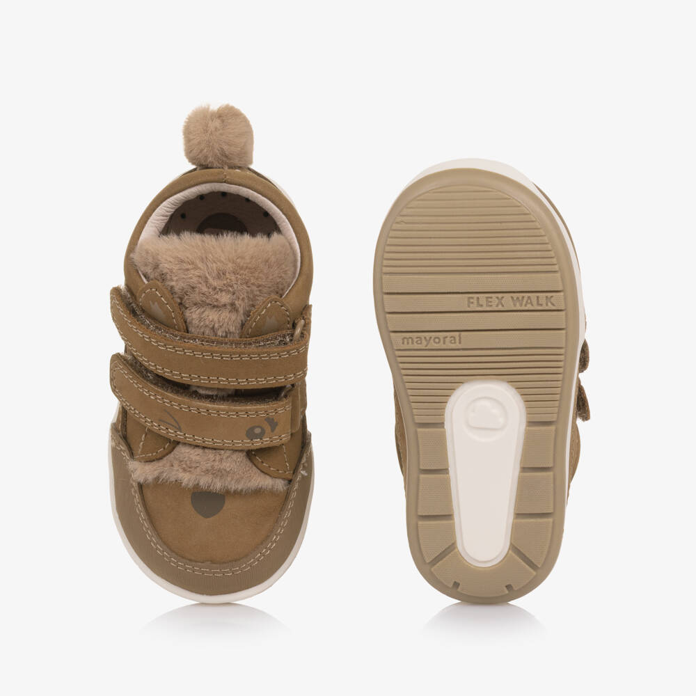 Mayoral-Beige Animal First Walker | Childrensalon Outlet
