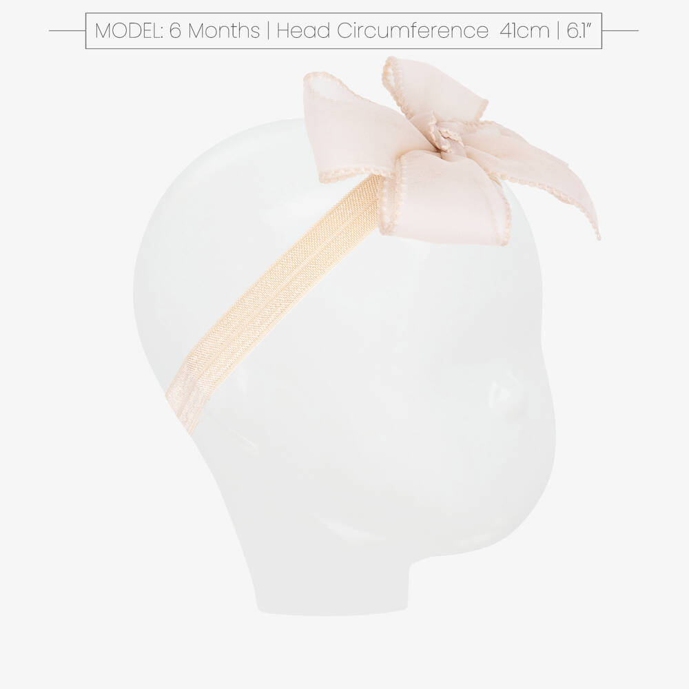 Mayoral Newborn-Beige Bow Headband & Hair Clip Set | Childrensalon Outlet
