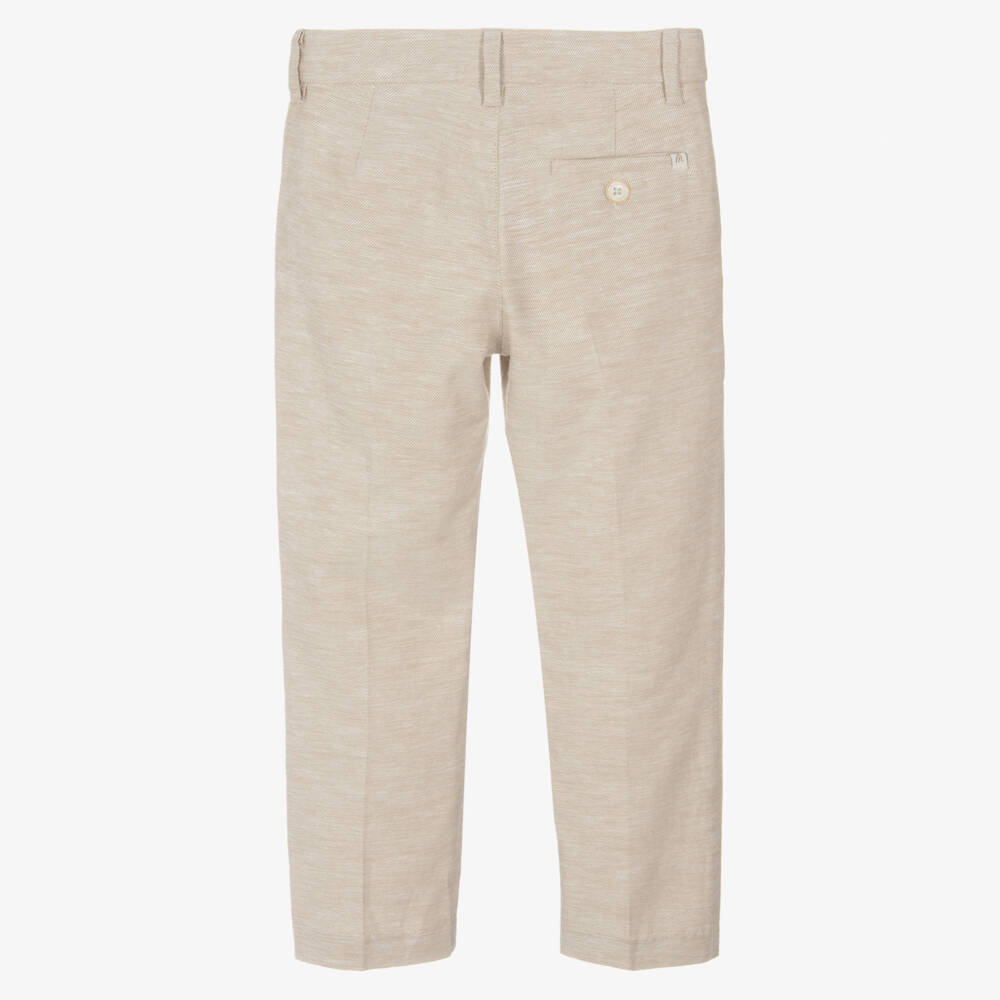 Mayoral-بنطلون بيج للأولاد من مزيج الكتان | Childrensalon Outlet