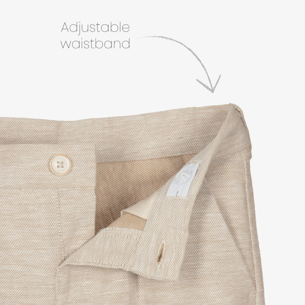 Mayoral-بنطلون بيج للأولاد من مزيج الكتان | Childrensalon Outlet