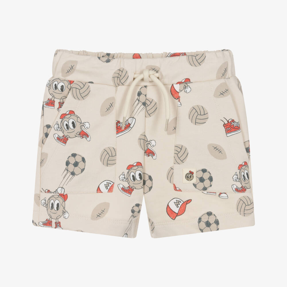 Mayoral-Beige Character Jersey Shorts | Childrensalon Outlet