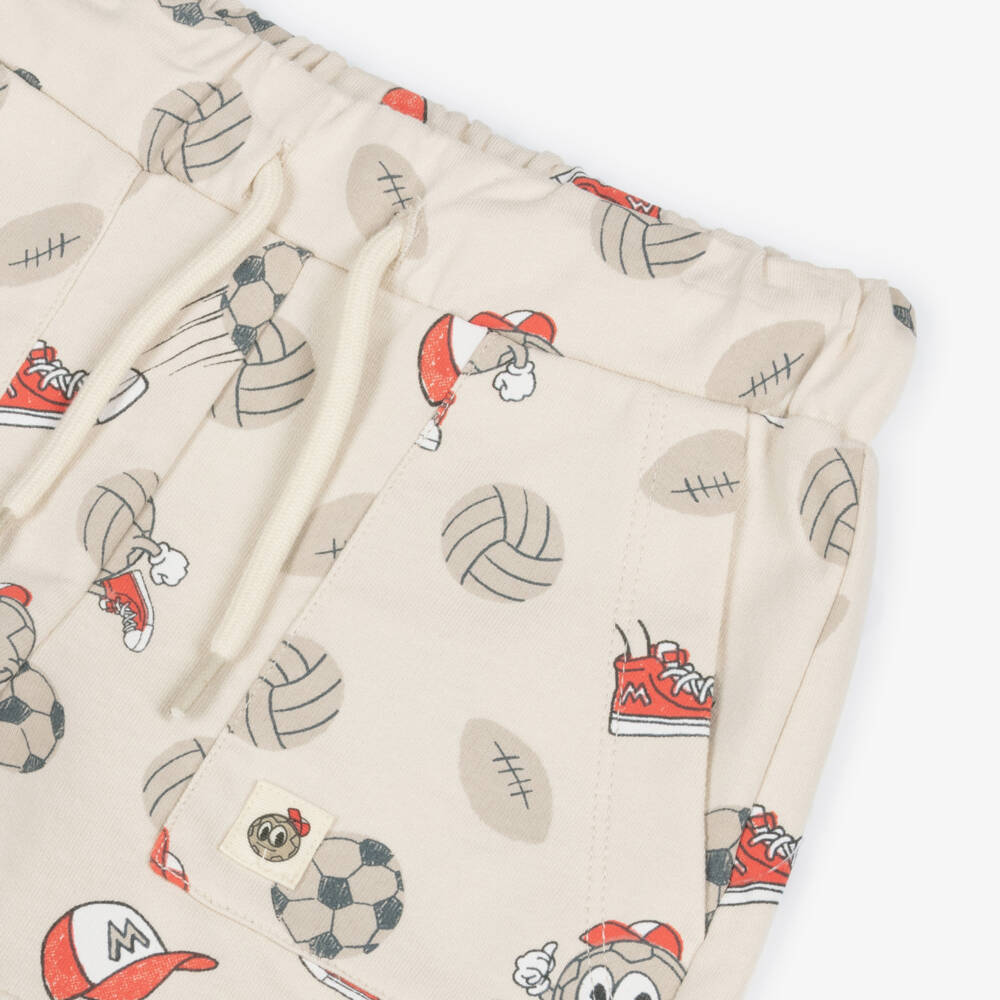Mayoral-Beige Character Jersey Shorts | Childrensalon Outlet