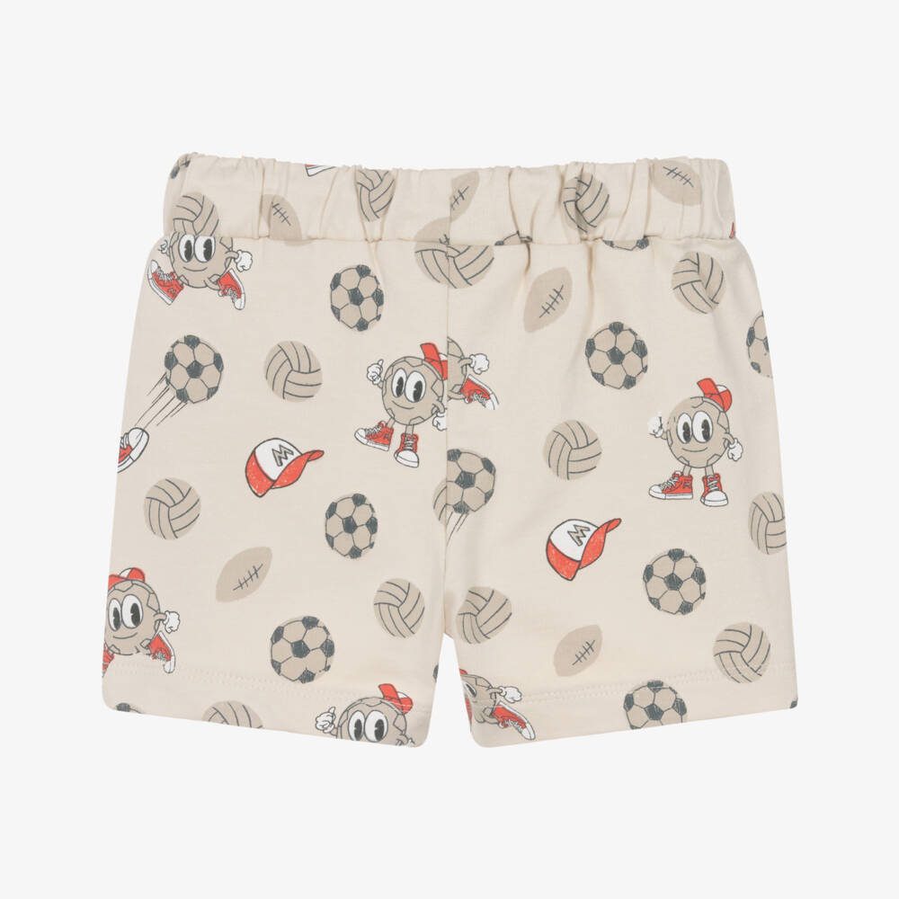 Mayoral-Beige Character Jersey Shorts | Childrensalon Outlet