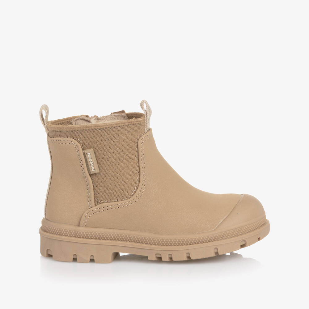 Mayoral-Beige Chelsea Boot | Childrensalon Outlet