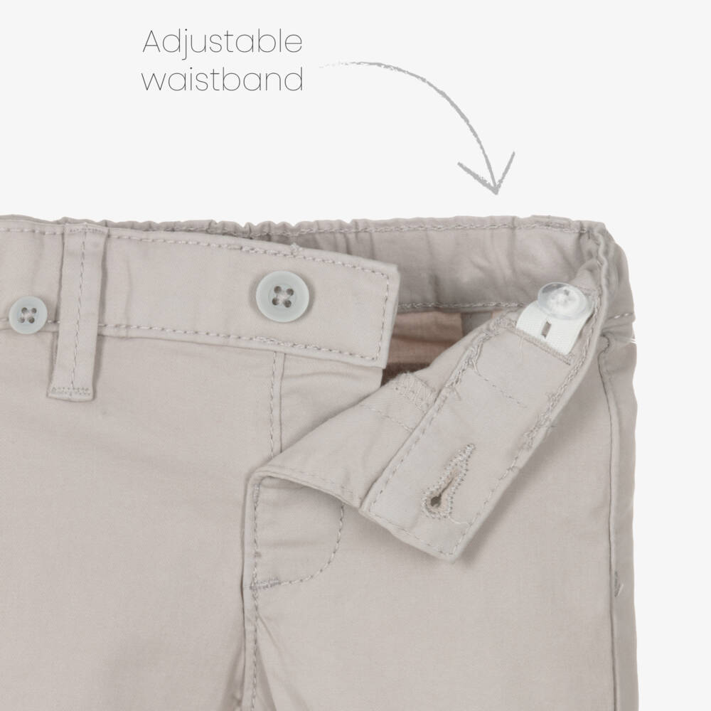 Mayoral Newborn-Beige Chino Trouser With Braces | Childrensalon Outlet