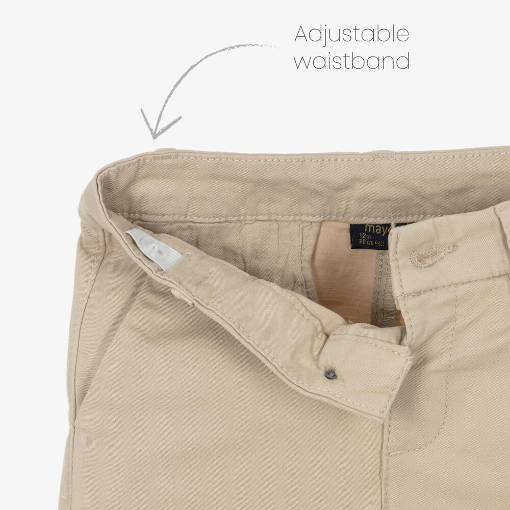 Mayoral-Beige Chino Trousers | Childrensalon Outlet