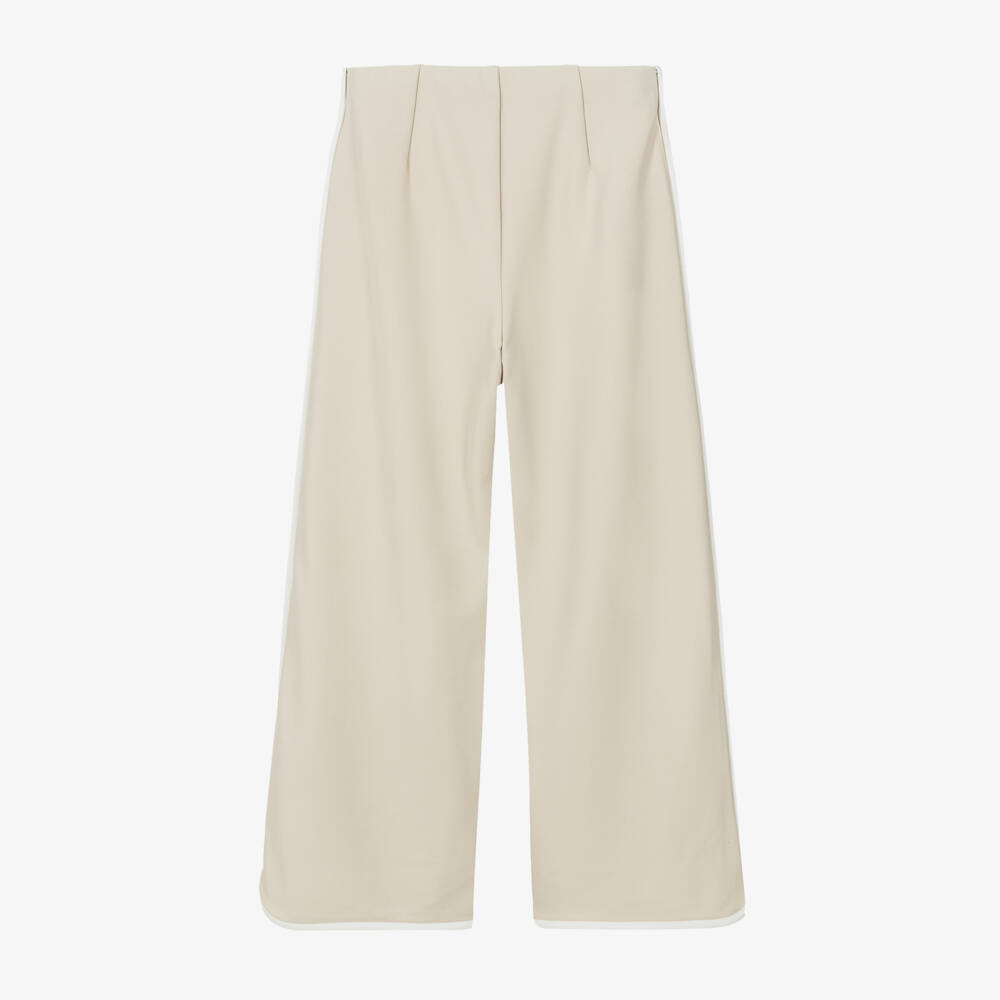 Mayoral-Beige Contrast Piping Trousers | Childrensalon Outlet