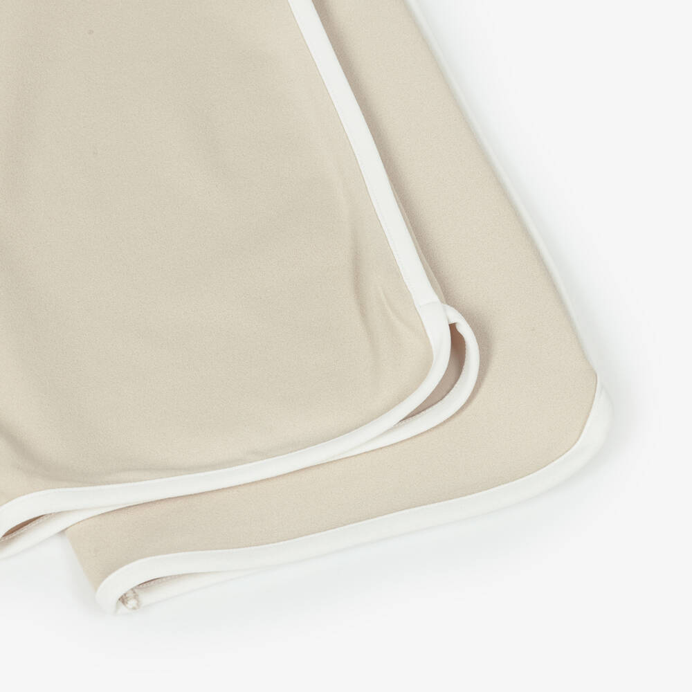 Mayoral-Beige Contrast Piping Trousers | Childrensalon Outlet