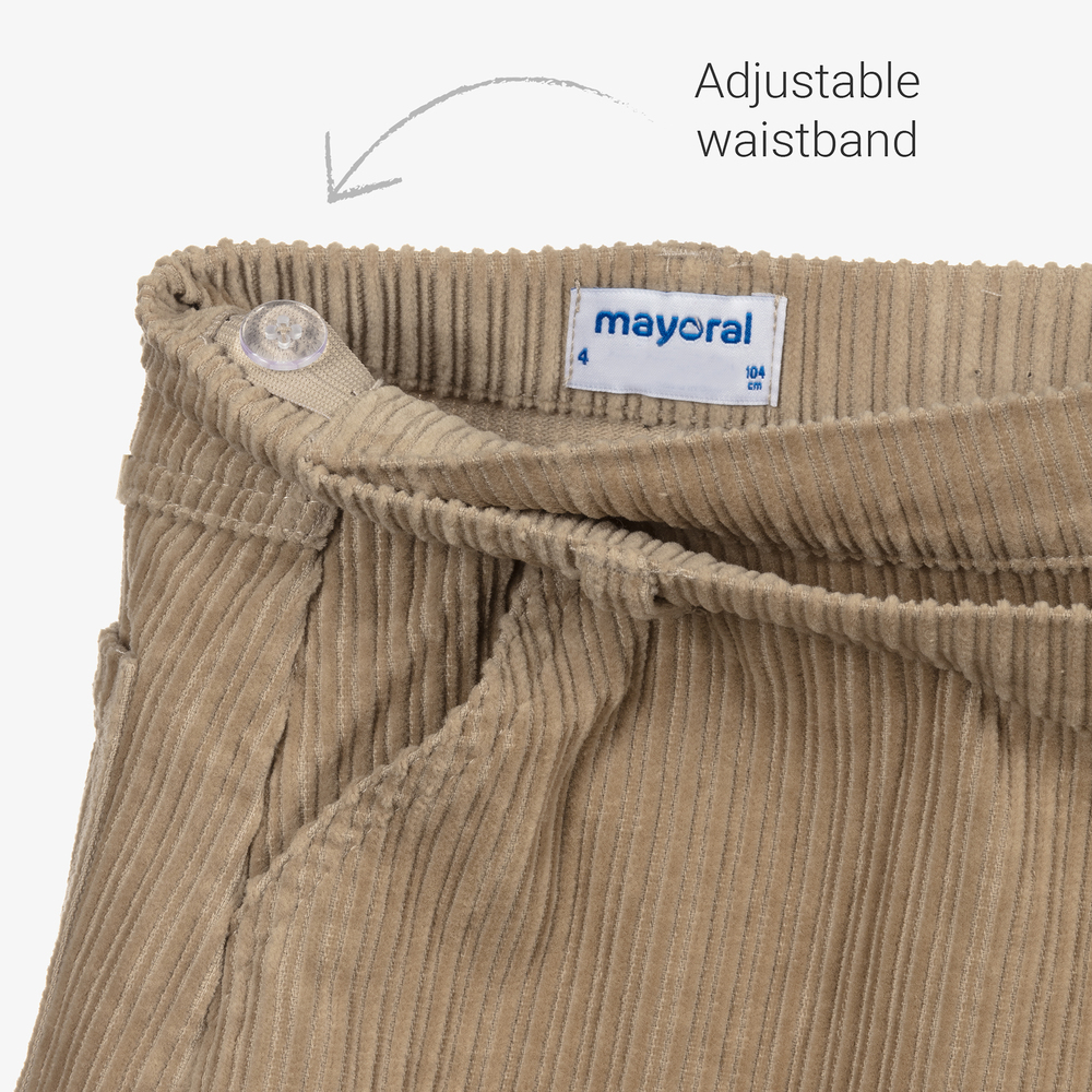 Mayoral-Beige Corduroy Skirt | Childrensalon Outlet