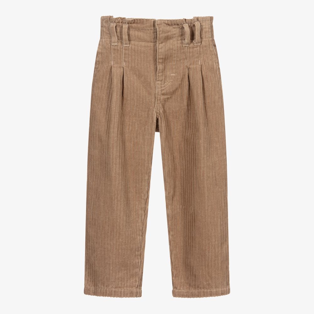 Mayoral-بنطلون قطن كوردروي لون بيج للبنات | Childrensalon Outlet