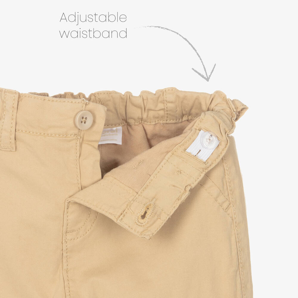 مايورال Newborn-بنطلون قطن تويل لون بيج للمواليد | Childrensalon Outlet