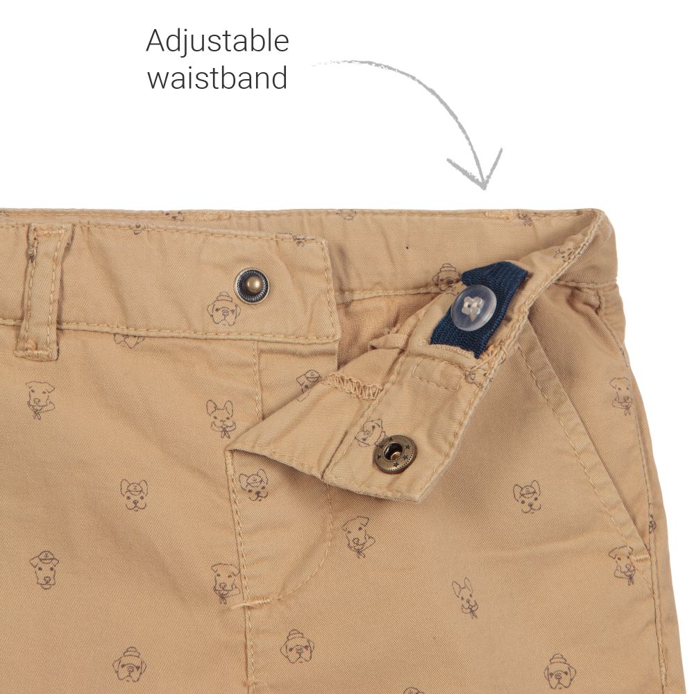 Mayoral-شورت أطفال ولادي قطن تويل لون بيج | Childrensalon Outlet