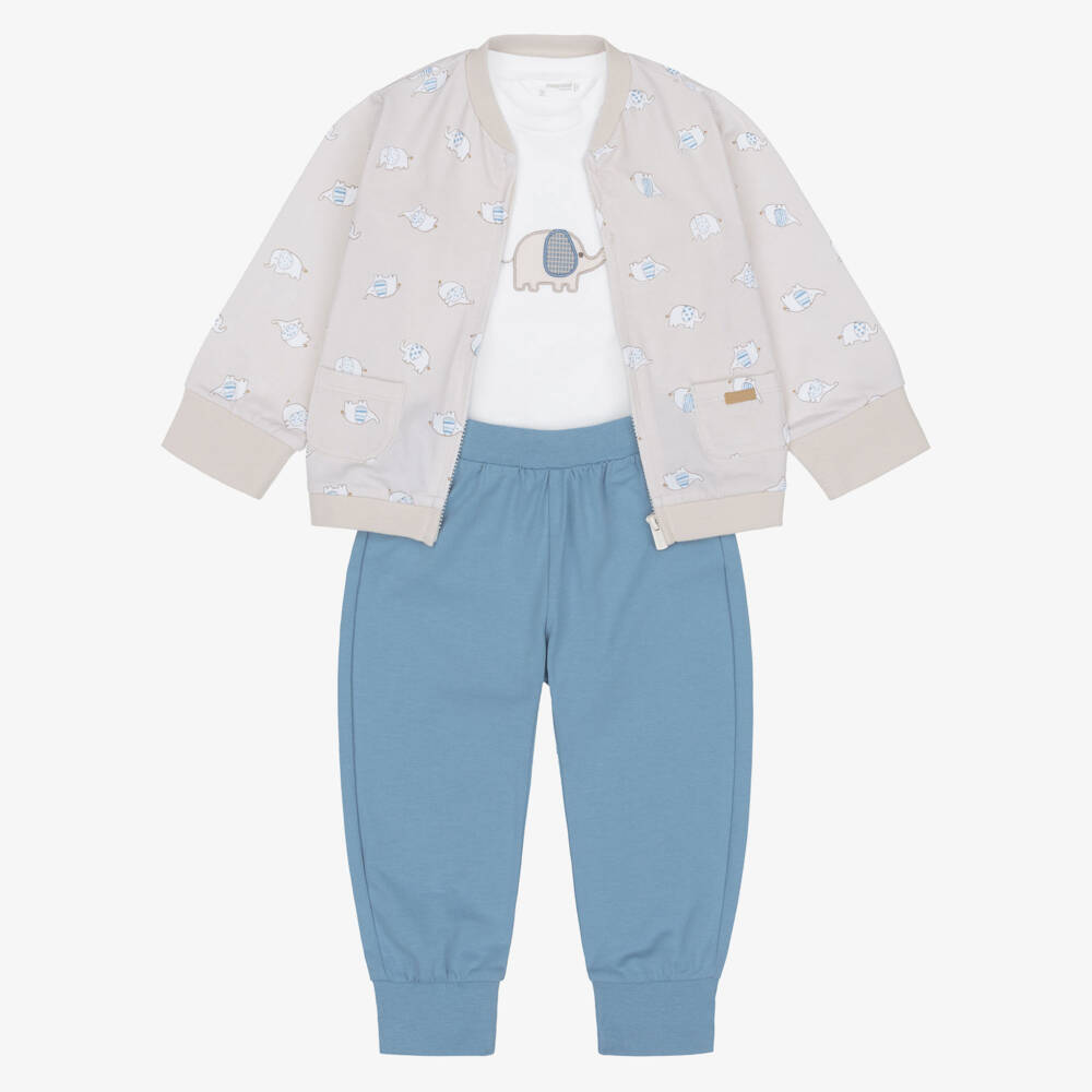 Mayoral Newborn-Beige Elephant Tracksuit | Childrensalon Outlet