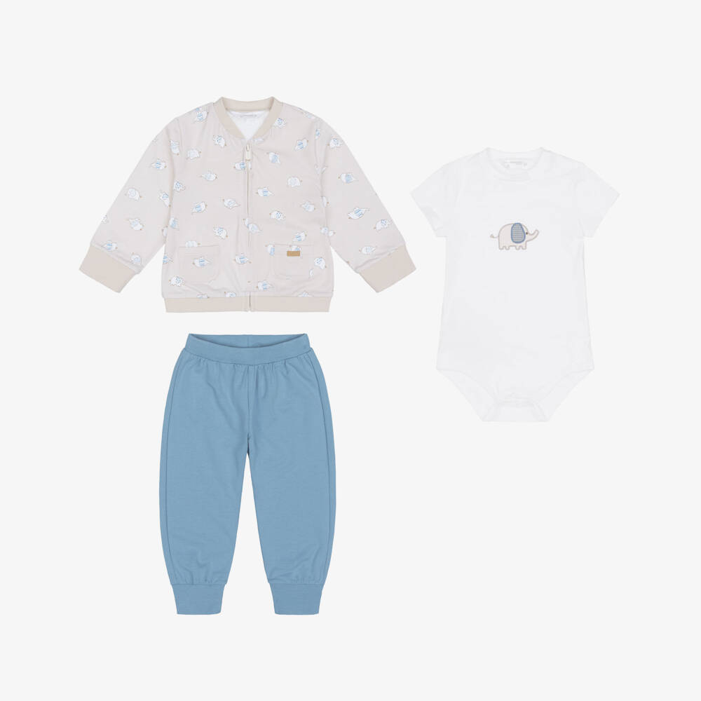 Mayoral Newborn-Beige Elephant Tracksuit | Childrensalon Outlet