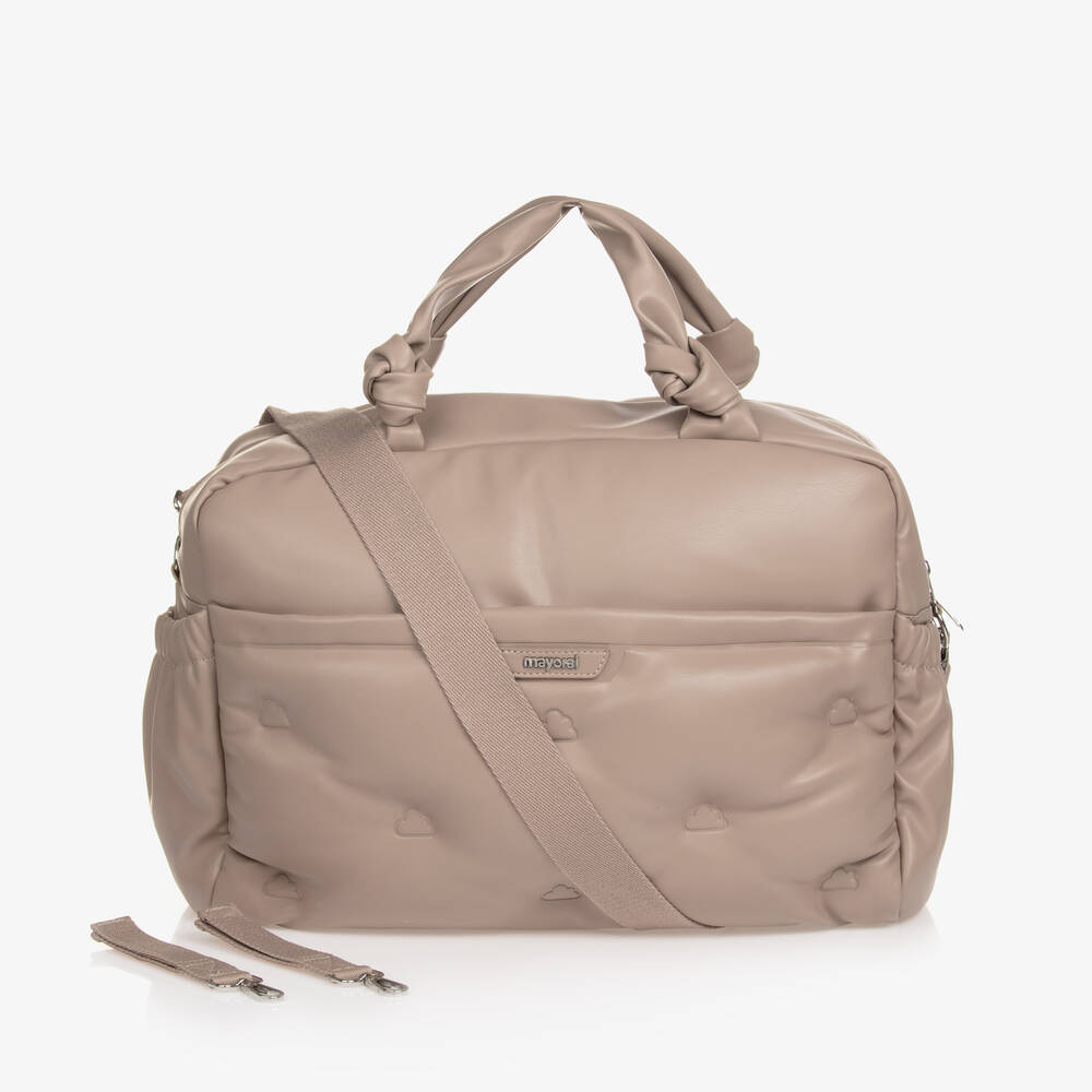 Mayoral Newborn-Beige Faux Leather Changing Bag (46cm) | Childrensalon Outlet