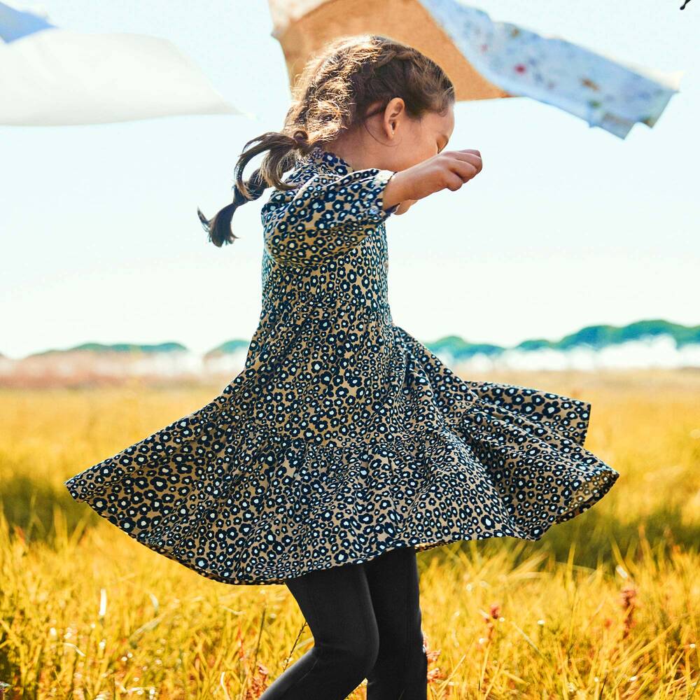 Mayoral-Бежевое платье в цветочек | Childrensalon Outlet