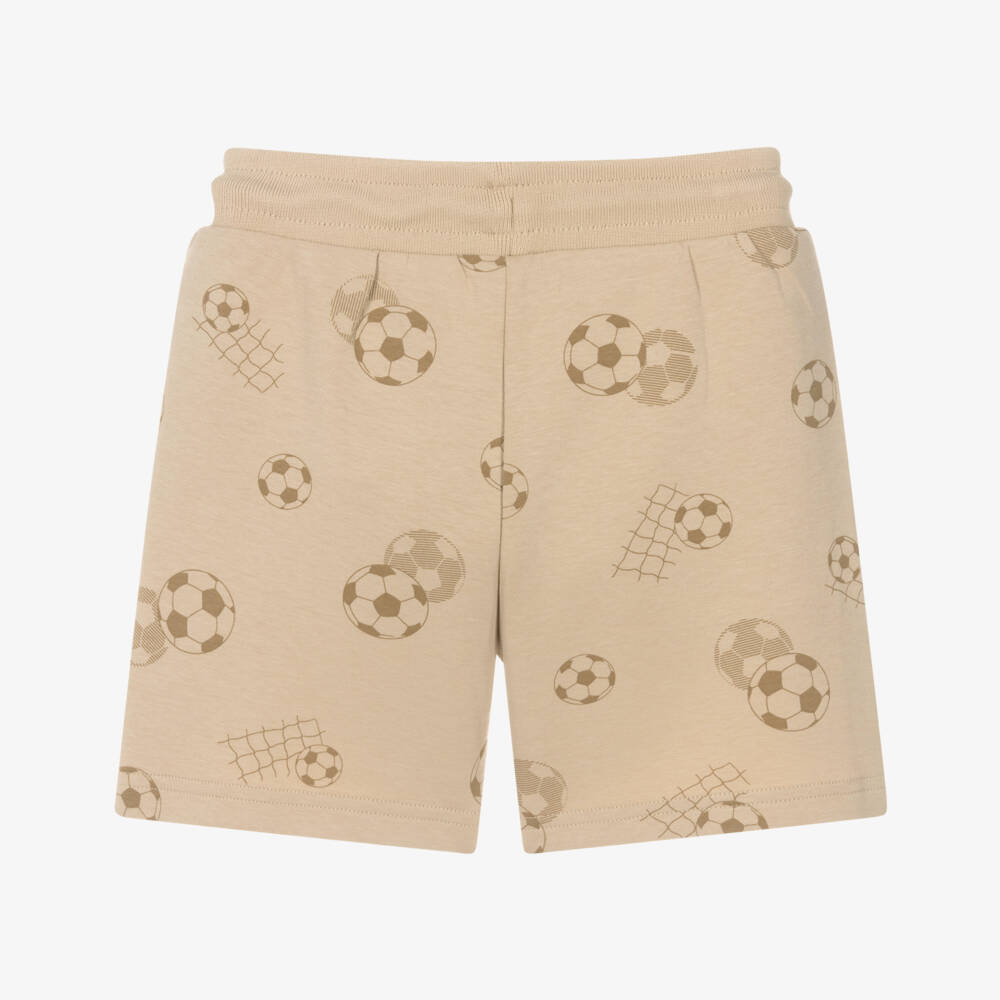 Mayoral-Beige Football Jersey Shorts | Childrensalon Outlet