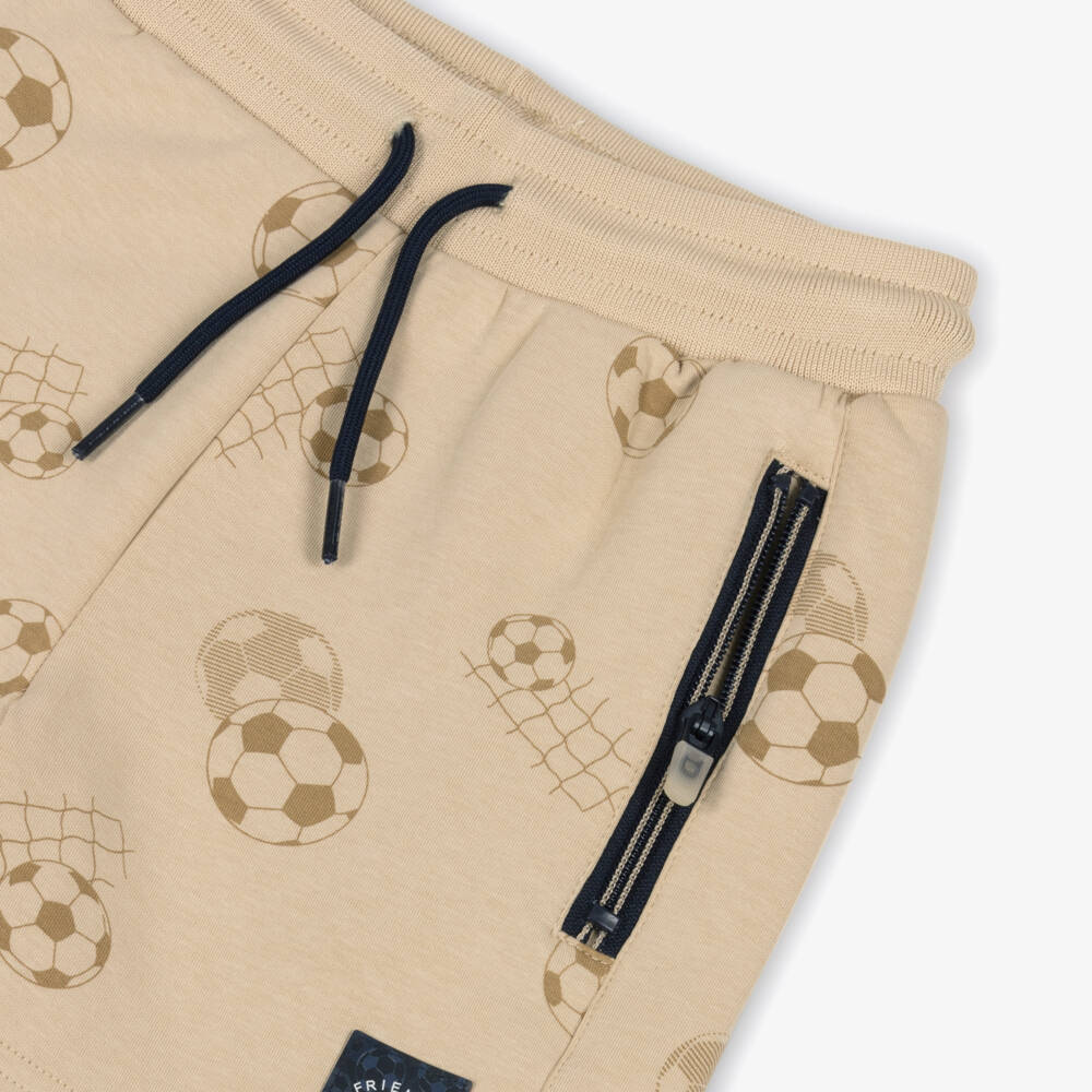 Mayoral-Beige Football Jersey Shorts | Childrensalon Outlet